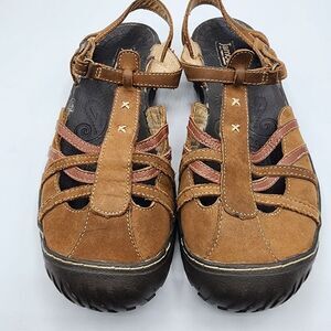 Jambu All terrain Cherry brown leather sandals